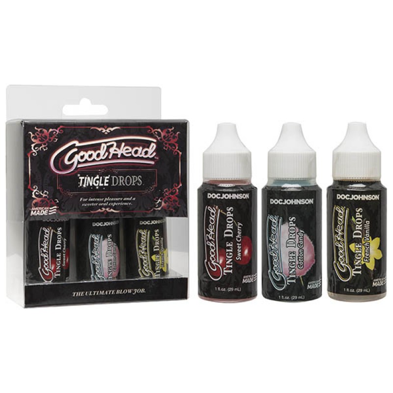 Goodhead Tingle Drops - 3-Pack (Sweet Cherry, Cotton Candy, French Vanilla)